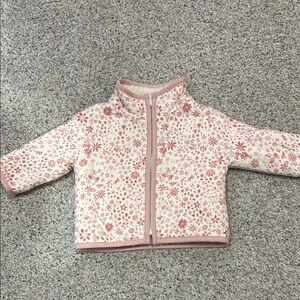 Nordstrom Pink Floral Zip Front Kids Jacket